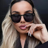 Designer Cat-Eye Metal Frame Sonnenbrille