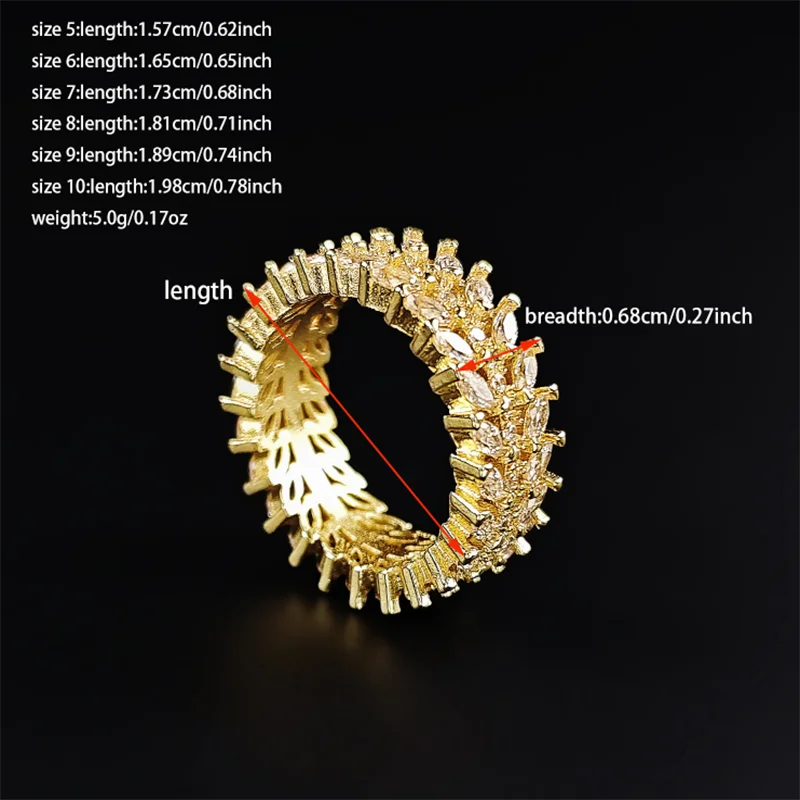 Marquise Zircon Eternity Band Ring