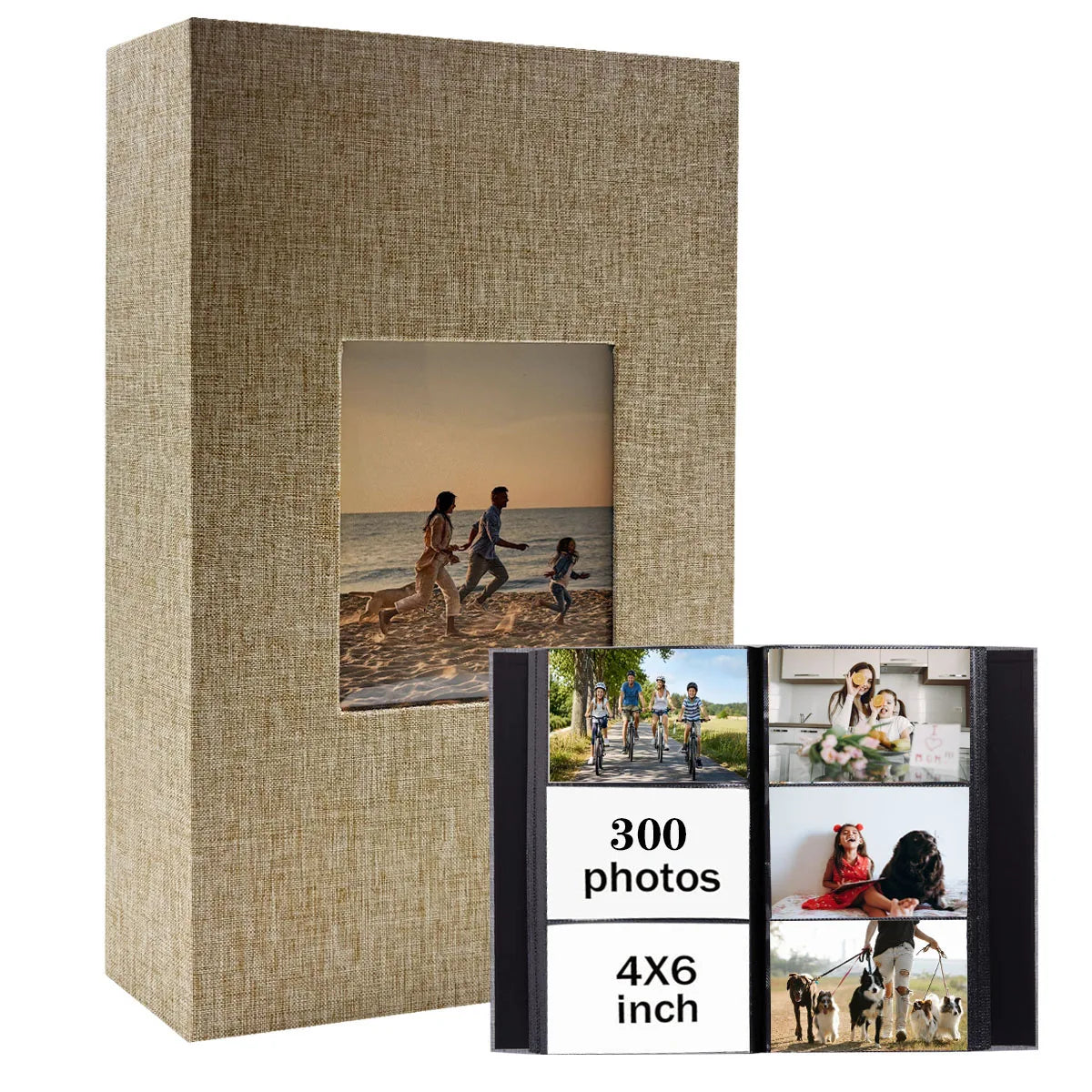 Linen 4x6 Photo Album with 600 Pockets