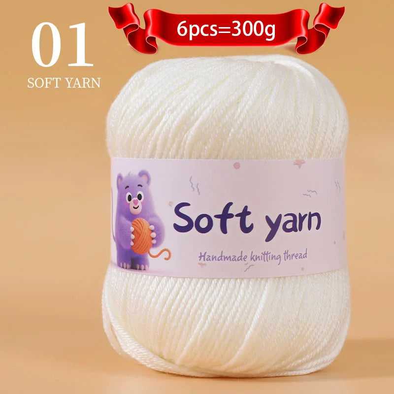 Soft Acrylic Yarn Balls for Knitting – 300g