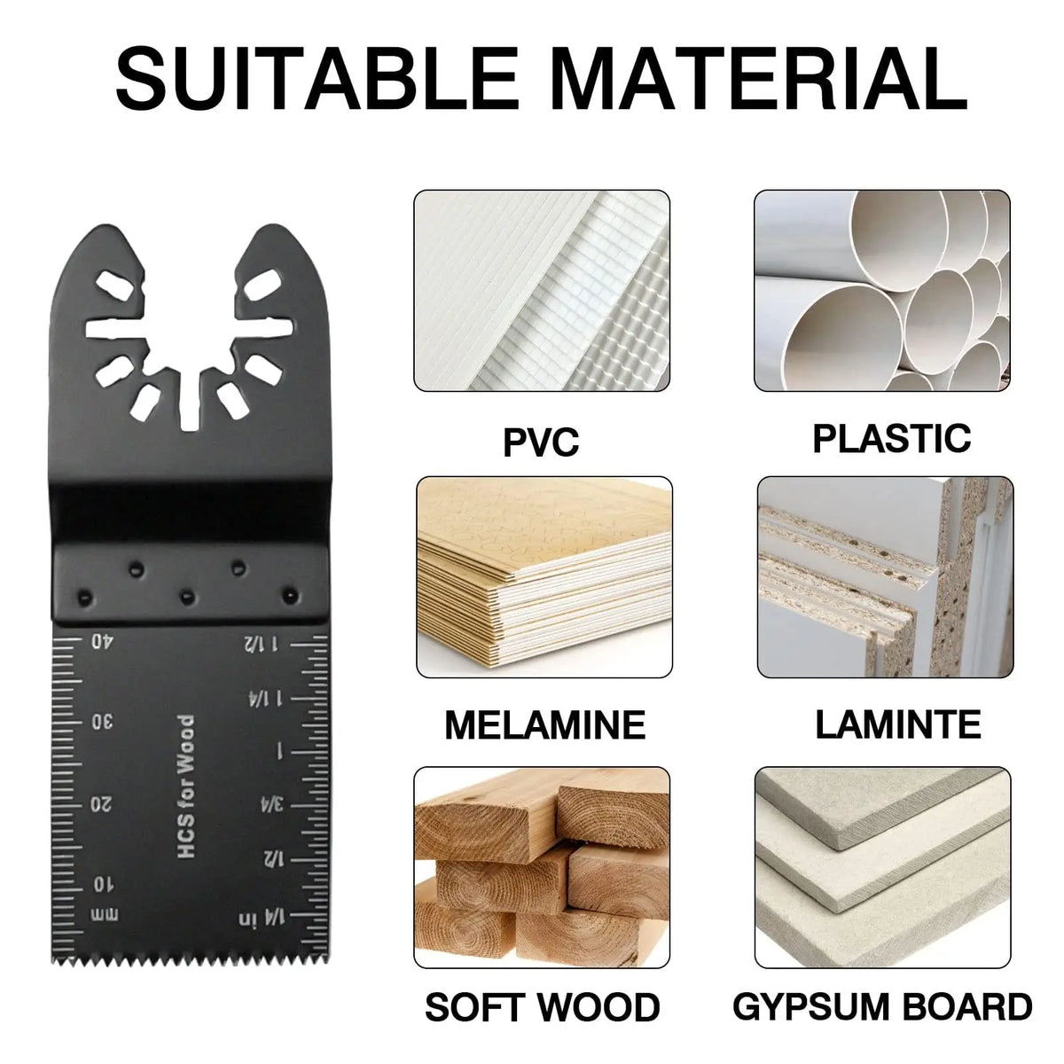 Oscillating Multi-Tool Blades for Fast Cutting in Wood, Metal, and Plastic