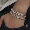 Men's Stainless Steel Cuban Link Bracelet Set