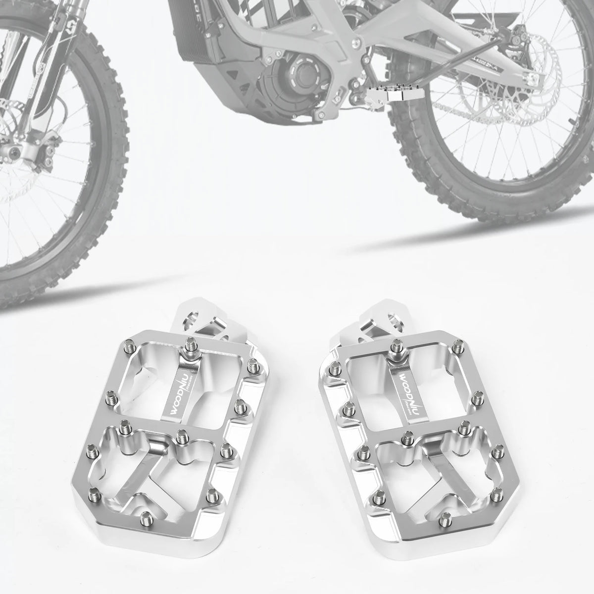 Durable Aluminum Footpegs with Pedal Bracket for Electric Dirt Bikes