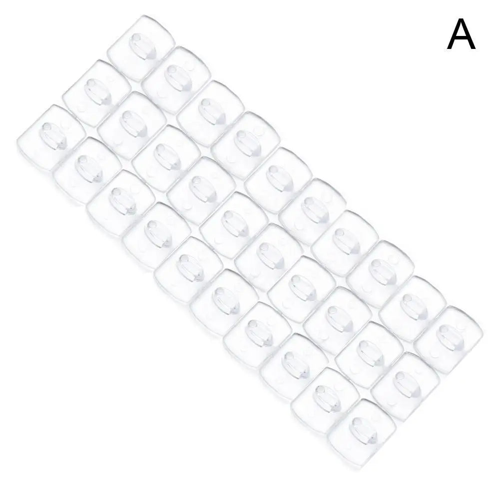 Transparent Removable Adhesive Hooks for Cable Management
