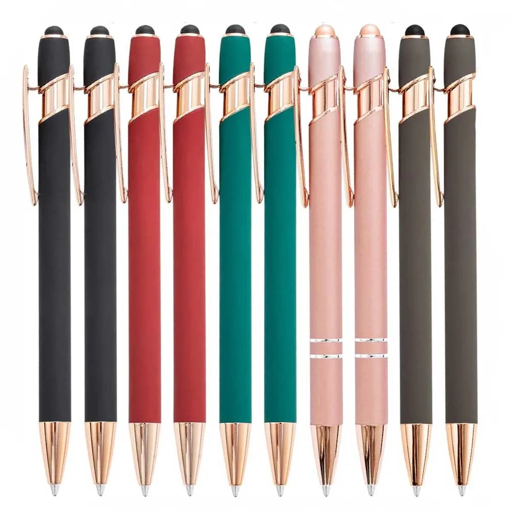 2-in-1 Stylus Pen with Retractable Ballpoint – Pack of 5