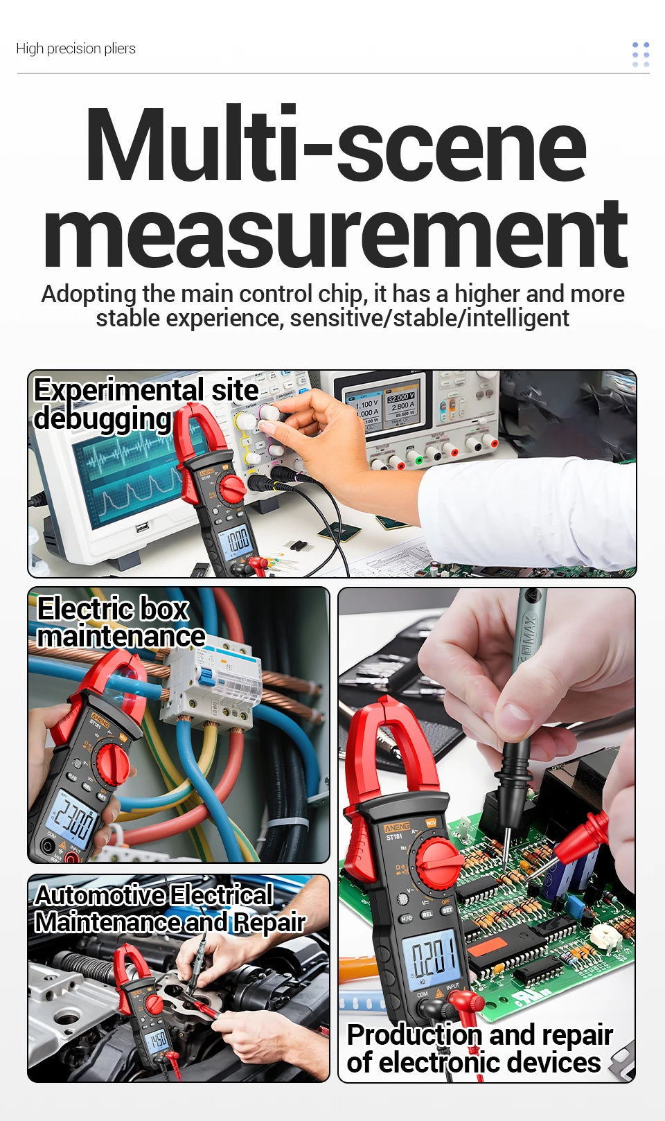 Digital Clamp Meter and Voltage Tester Kit