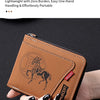 Vintage Waxed Leather Bifold Wallet with Coin Pocket