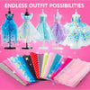 Fashion Design Craft Kit for Girls – 400+ Pieces with 3 Mannequins, No Sewing