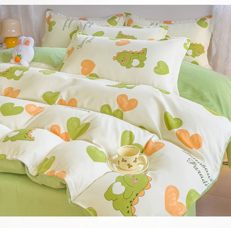 Brushed Polyester Duvet Cover with Matching Pillowcases