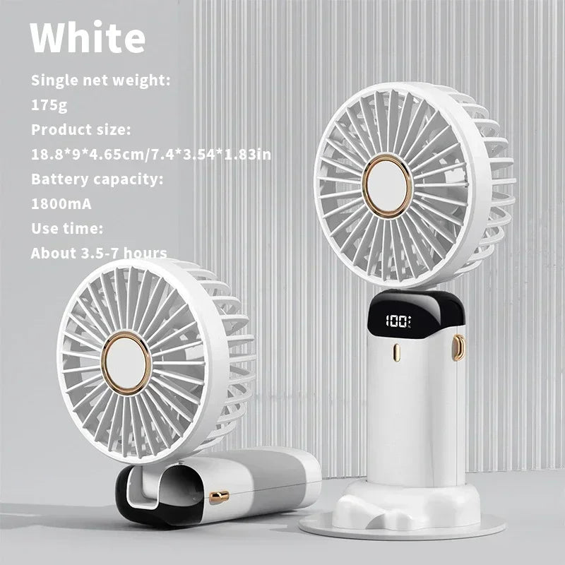 Portable 3-in-1 Foldable USB Fan with Phone Stand