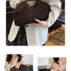 Handwoven Straw Tote Bag with Zipper