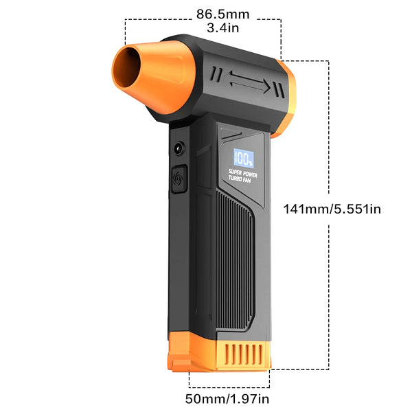 Portable Wireless Jet Fan Air Blower with Digital Display