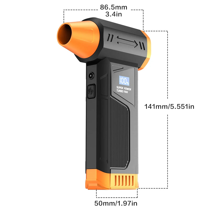 Portable Wireless Jet Fan Air Blower with Digital Display