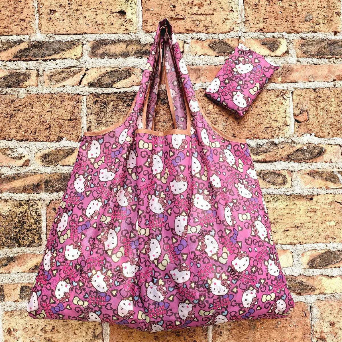 Foldable Eco-Friendly Shopping Bag with Cartoon Print