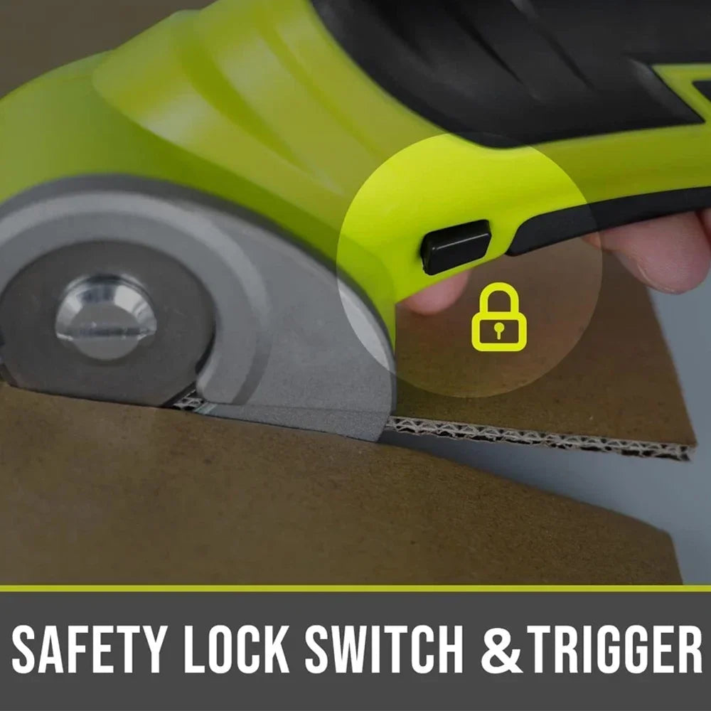 Cordless Electric Scissors – Lightweight Rotary Cutter for Cardboard, Carpet & More