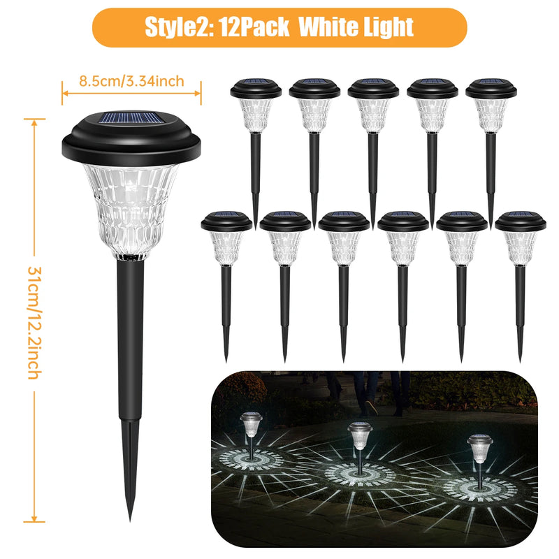 Solar-Powered LED Pathway Lights
