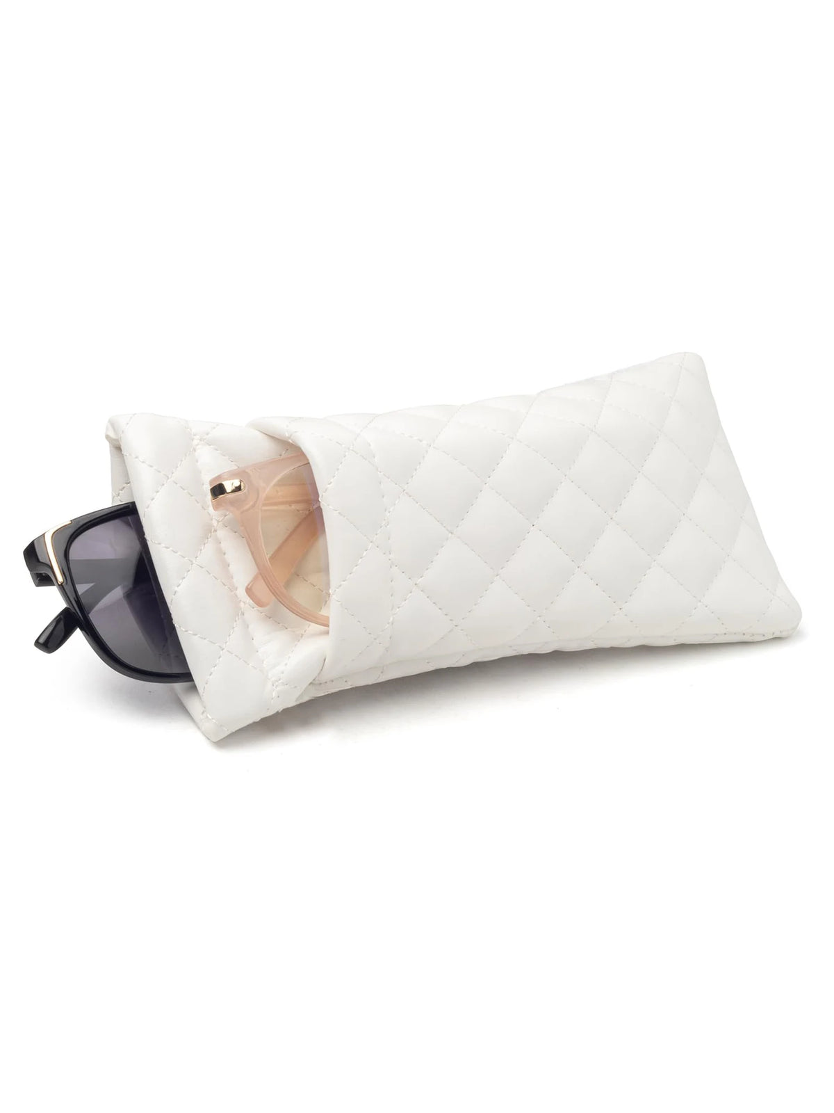 Double-Layer PU Leather Glasses Case with Soft Lining