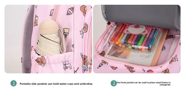 Capybara Cartoon Backpack Set for Kids