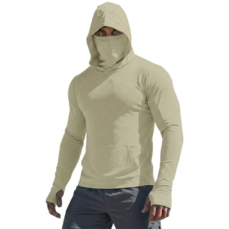 Sudadera con capucha para hombre con protección solar UPF 50+