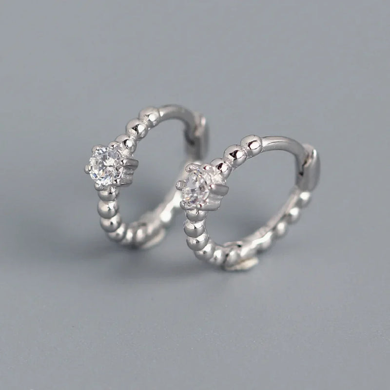 Cubic Zirconia Hoop Earrings
