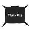 Black waterproof kayak bag with handles and straps