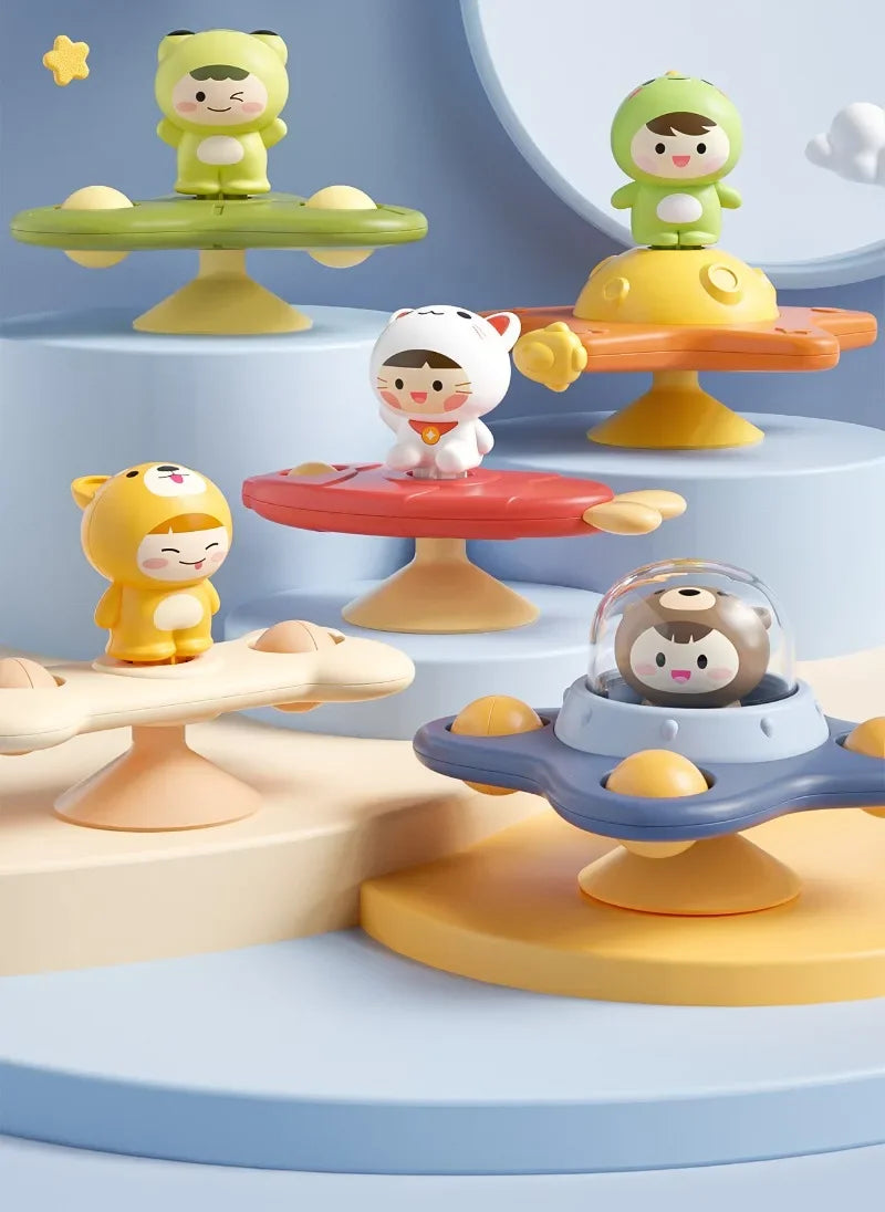 Suction Cup Spinning Bath Toys for Babies (Set of 3)