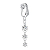 Schmetterling Clip-On Bauchnabelring mit rosa Zirkon