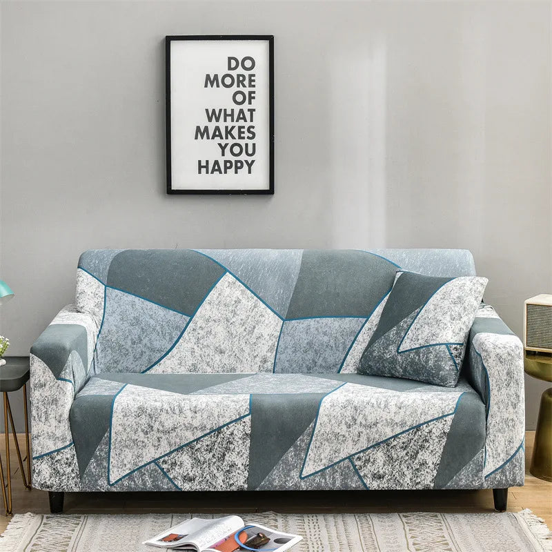 Floral Print Stretch Sofa Cover with Elastic Edge