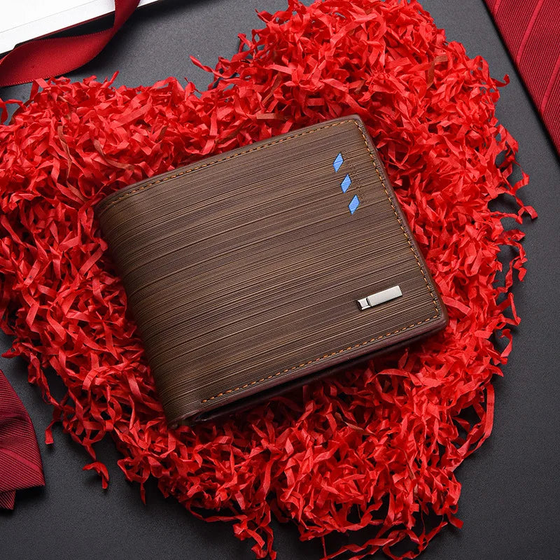 Classic PU Leather Bifold Wallet for Men