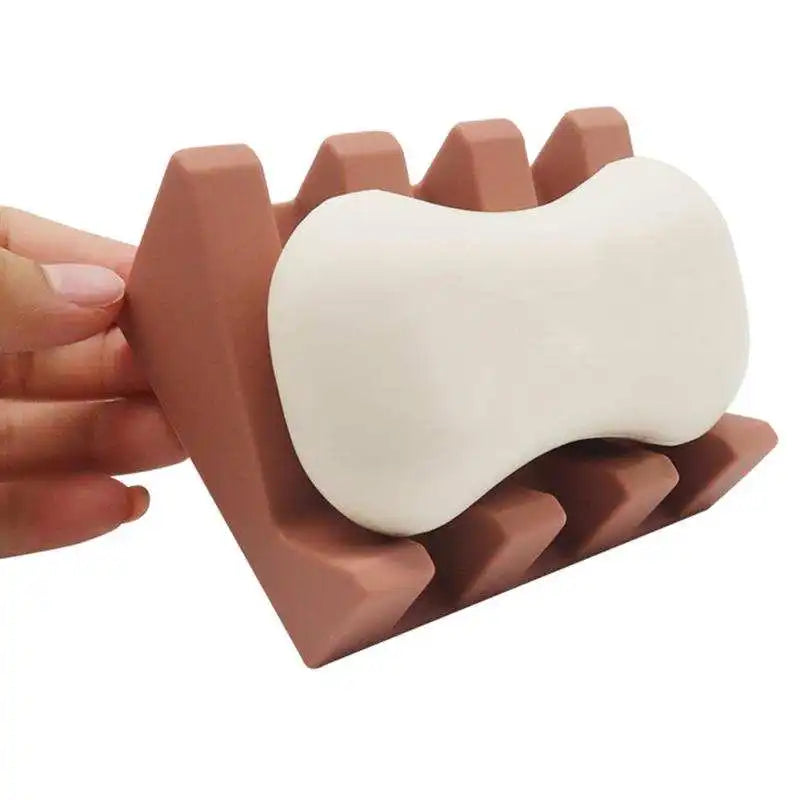 Waterfall Silicone Soap Dish with Self-Draining Design