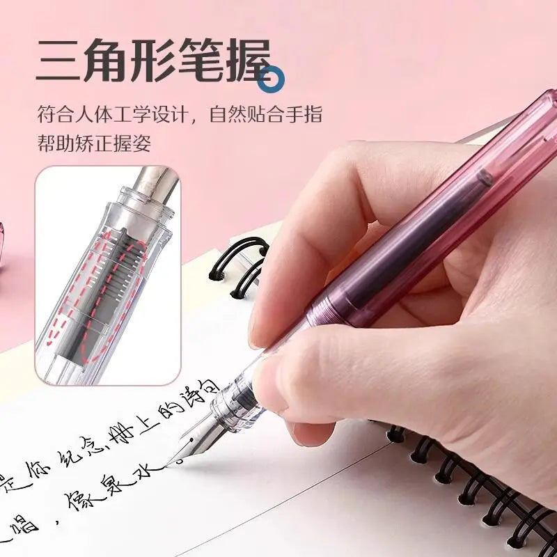 Kakuno Transparent Fountain Pen with Smiley Nib