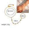 Dainty Gold-Plated Hand Chain with Cubic Zirconia