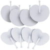 Classic White Folding Paper Hand Fans with Plastic Handles