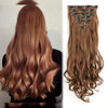 22-Inch Curly Wavy Clip-In Hair Extensions - 7 Piece Set