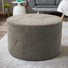 Jacquard Stretch Ottoman Cover with Elastic Edges