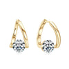 925 Sterling Silver Huggie Hoop Earrings with Moissanite