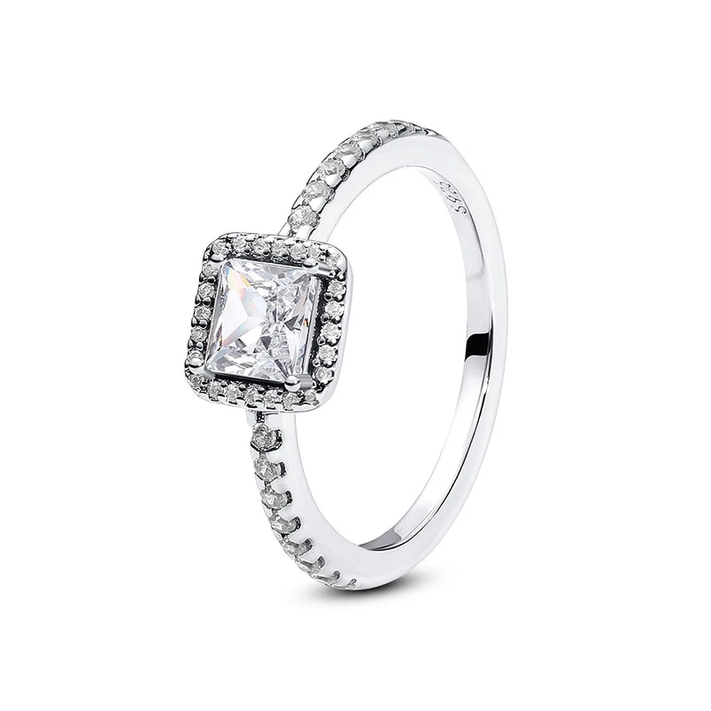 Sterling Silver Heart Ring with Cubic Zirconia