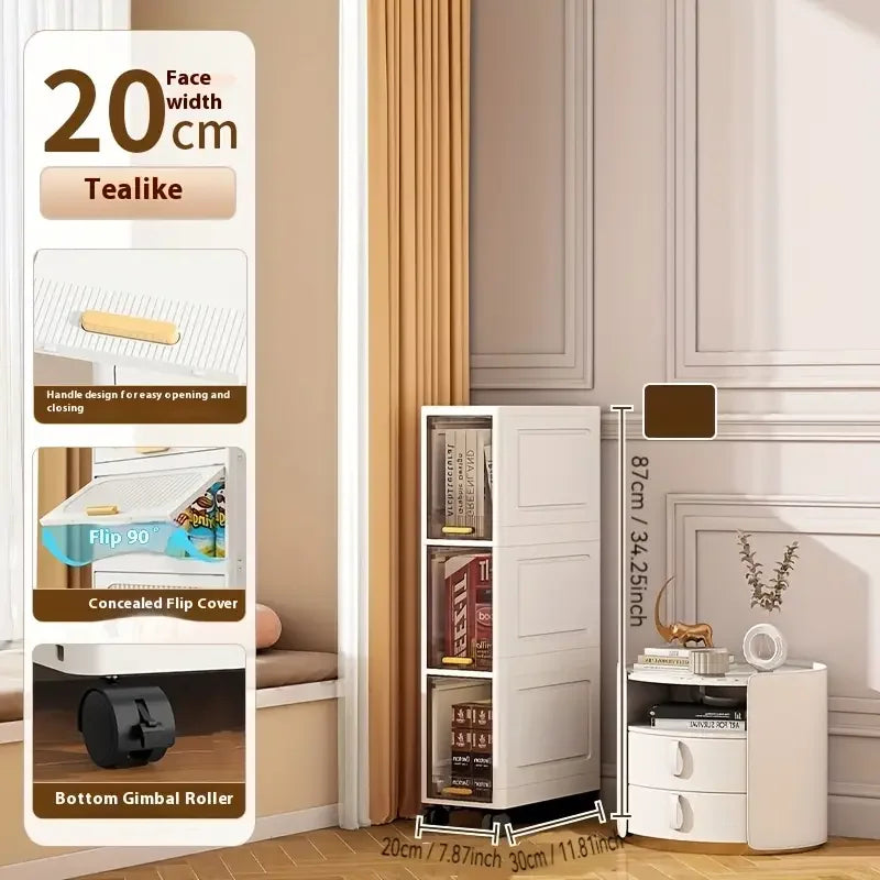 Slim Rolling Storage Cabinet