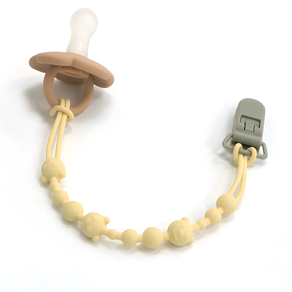 Silicone Pacifier Clip with Anti-Loss Chain