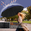 Large Manual Umbrella with Reinforced 12-Bone Frame