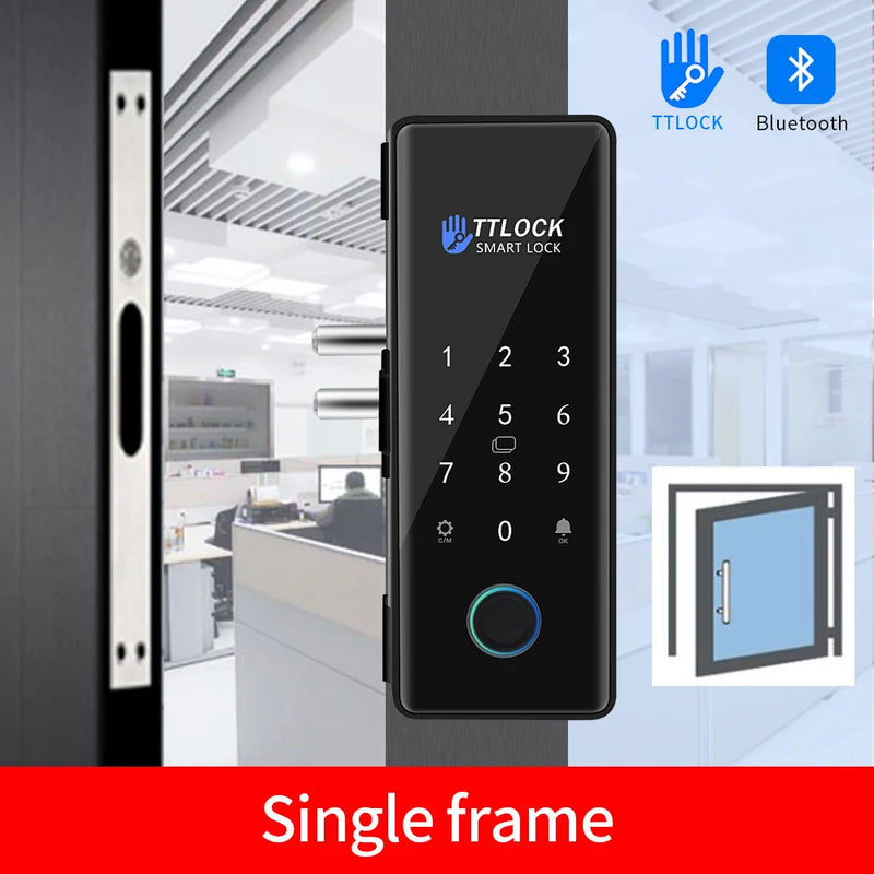 Cerradura Inteligente TTLOCK Biométrica para Puertas de Vidrio y Madera