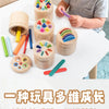 A set of wooden color sorting toys for toddlers, including stacking rings and sorting discs, used for fine motor skill develo