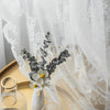 French Lace Sheer Curtains - White Tulle Voile Drapes for Bedroom & Living Room