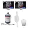 Combustion Leak Detector Fluid and testing apparatus for leak detection.