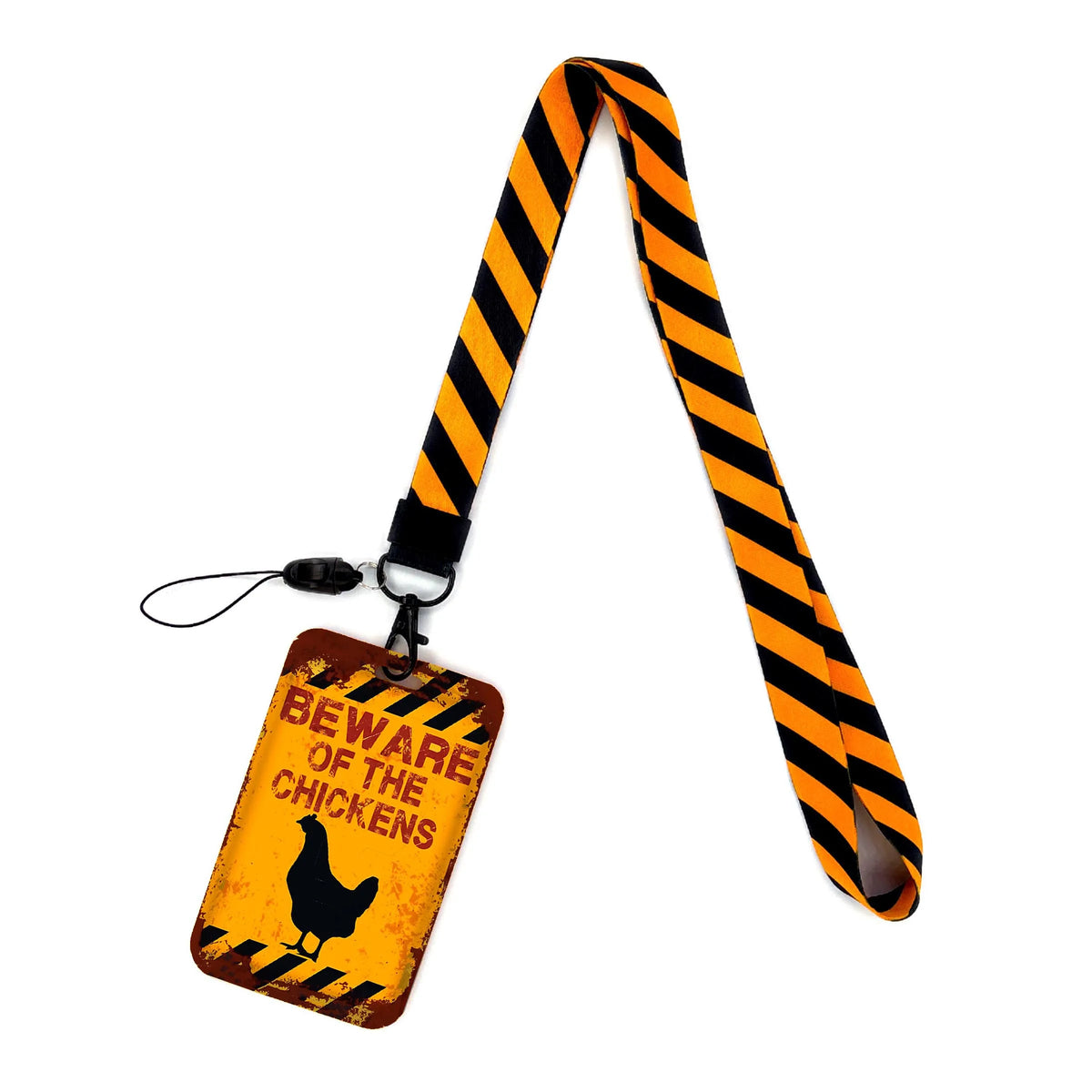 Retro Tape Design Lanyard with Card Holder