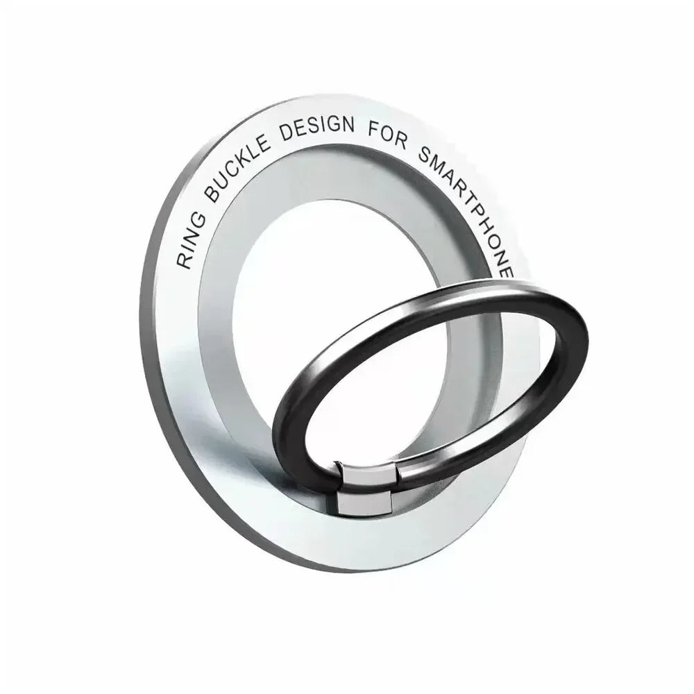 Silver magnetic ring stand design for a smartphone