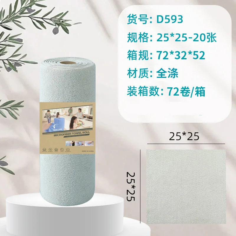 Reusable Microfiber Cleaning Wipes – 20 Sheet Roll