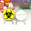 Biohazard Emblem Enamel Pin Set – Vintage Horror-Themed Brooch for Bags, Hats & Jackets