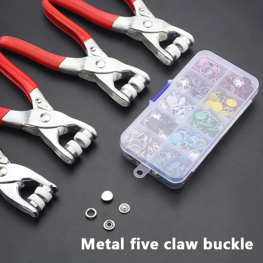 Metal Sewing Buttons with Installation Pliers (50-Piece Set)