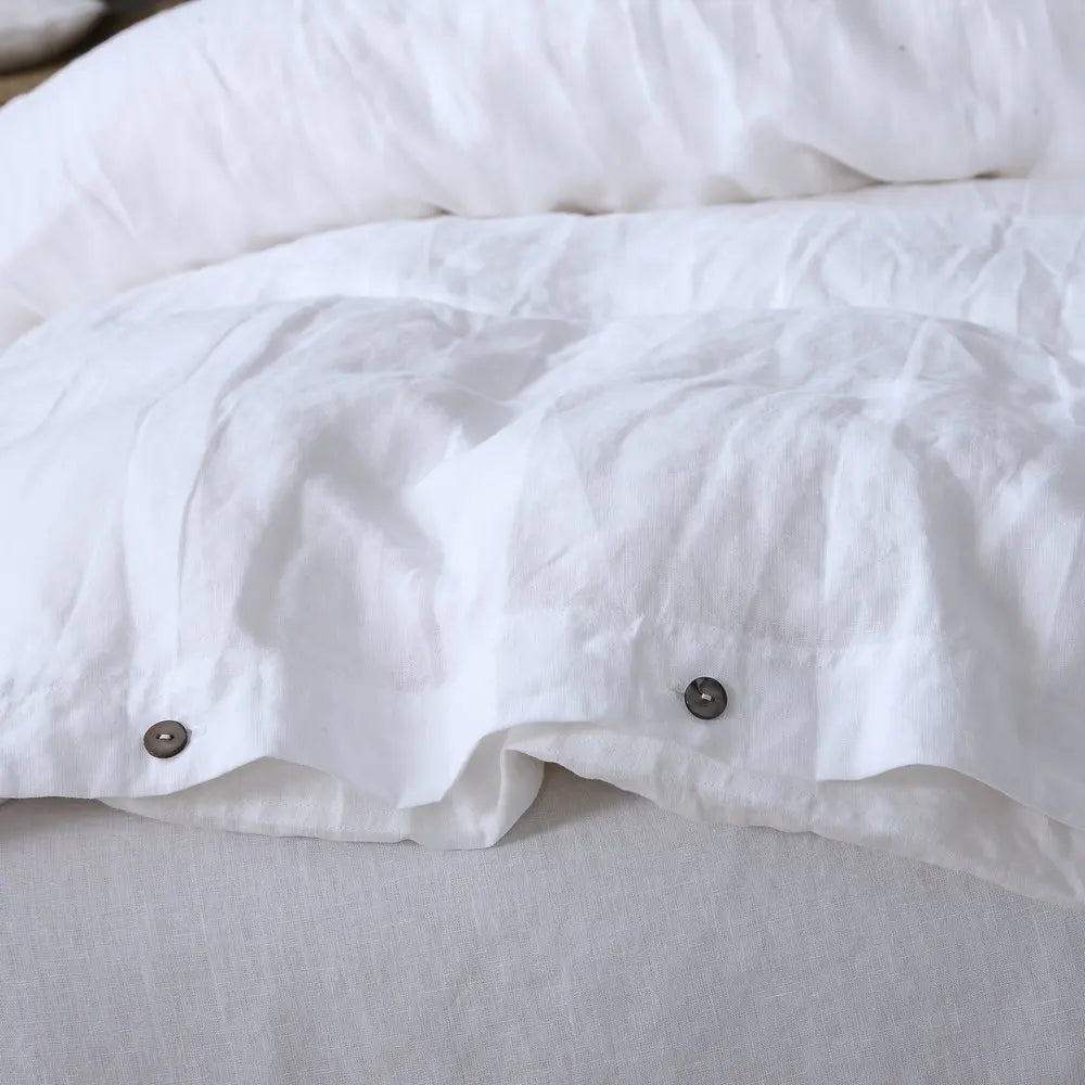 100% French Linen Duvet Cover - Natural, Breathable & Soft